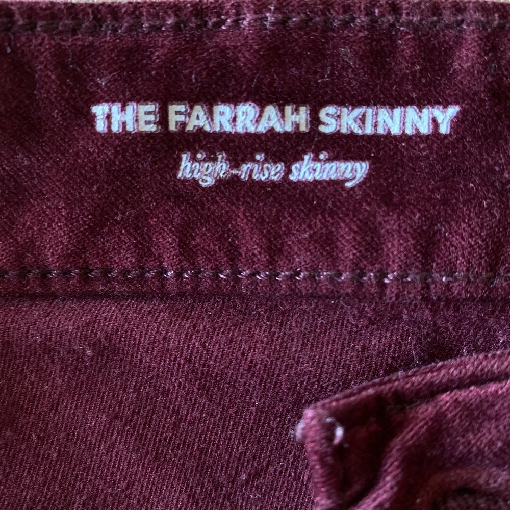 AG ADRIANO GOLDSCHMIED The Farrah High Rise Skinny Velvet Pants, X0597 - Picture 4 of 13